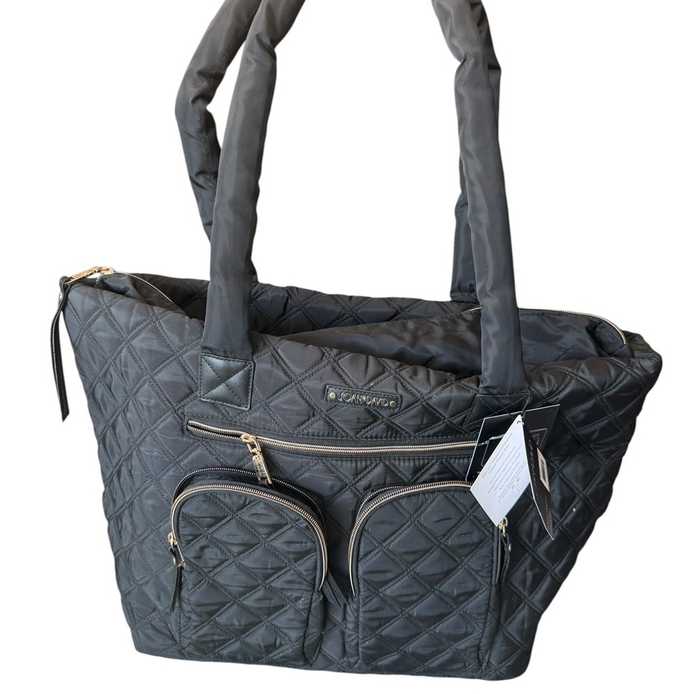 Joan & David 21" Diamond Quilted Weekender Travel Duffle Bag NEW Luxury Carry-On